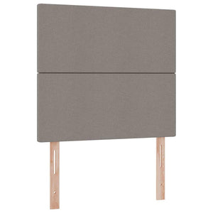 Bett mit Stauraum und LED Taupe 90x190 cm