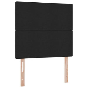 Bett mit Stauraum und LED Schwarz 100x200