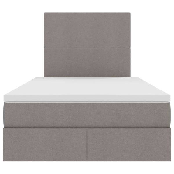 Stauraumbett mit LED Taupe 120x190 cm