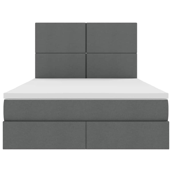 Stauraumbett mit LED Dunkelgrau 140x190 cm