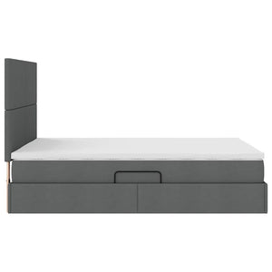 Stauraumbett mit LED Dunkelgrau 140x190 cm