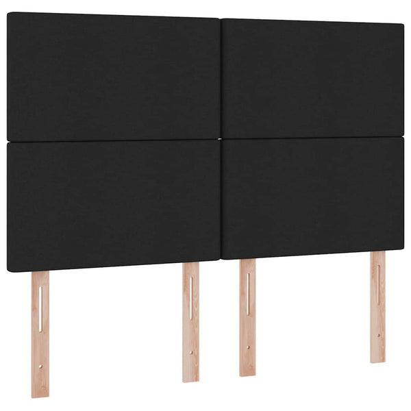 Bett mit Stauraum und LED Schwarz 140x190