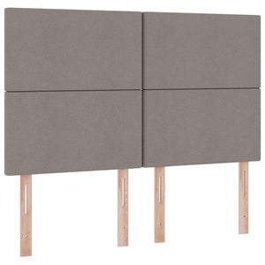Bett mit Stauraum und LED Taupe 140x190 cm