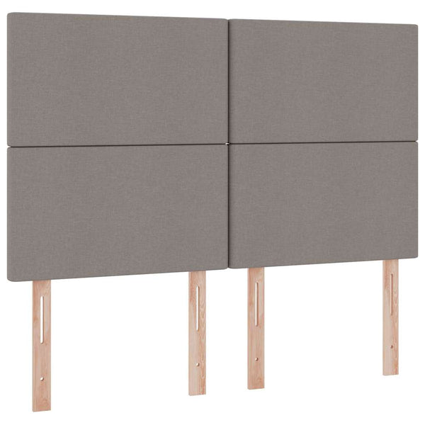 Bett mit Stauraum und LED Taupe 140x190 cm