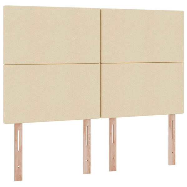 Bett 140x190 cm mit Stauraum und LED Creme
