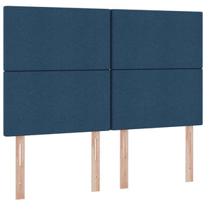 vidaXL Lit avec rangement et LED avec LED Bleu 140 x 200 cm Polyester