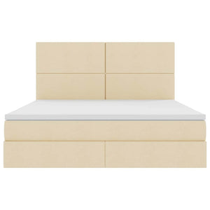 Bett mit Stauraum & LED Creme 160x200 cm