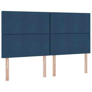 vidaXL Lit avec rangement et LED Bleu 160 x 200 cm Polyester