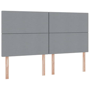 Bett mit Stauraum & LED, Hellgrau, 180x200 cm