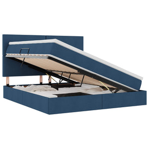 vidaXL Lit de rangement avec LED et LED bleue 180 x 200 cm Polyester