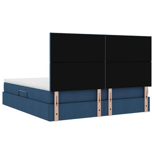 vidaXL Lit de rangement avec LED et LED bleue 180 x 200 cm Polyester