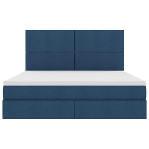 vidaXL Lit de rangement avec LED et LED bleue 180 x 200 cm Polyester
