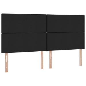 Schwarzes Stauraumbett mit LED 200x200 cm