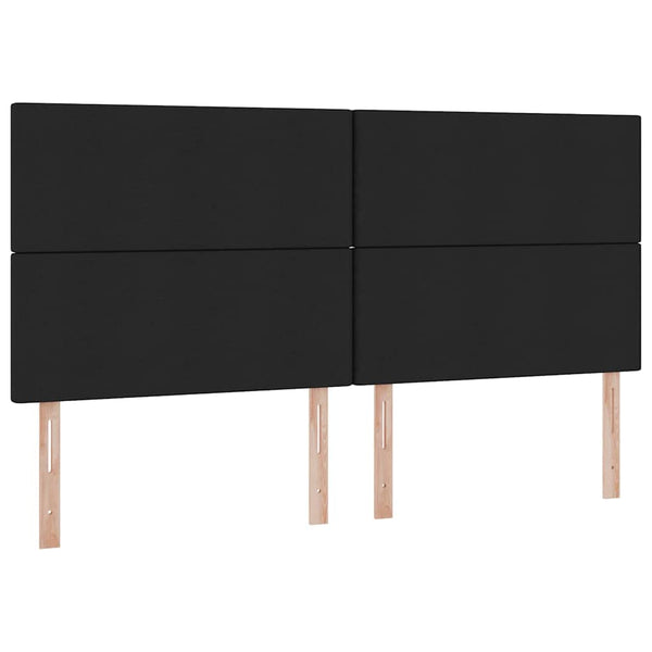 Schwarzes Stauraumbett mit LED 200x200 cm