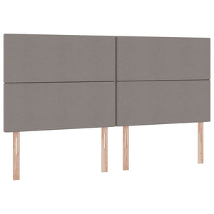 Bett mit Stauraum und LED Taupe 200x200 cm