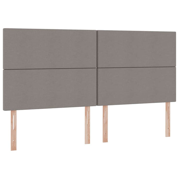 Bett mit Stauraum und LED Taupe 200x200 cm