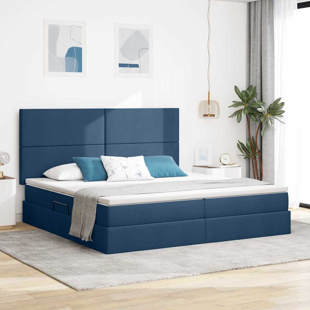 Bett mit Stauraum und LED 200x200 cm