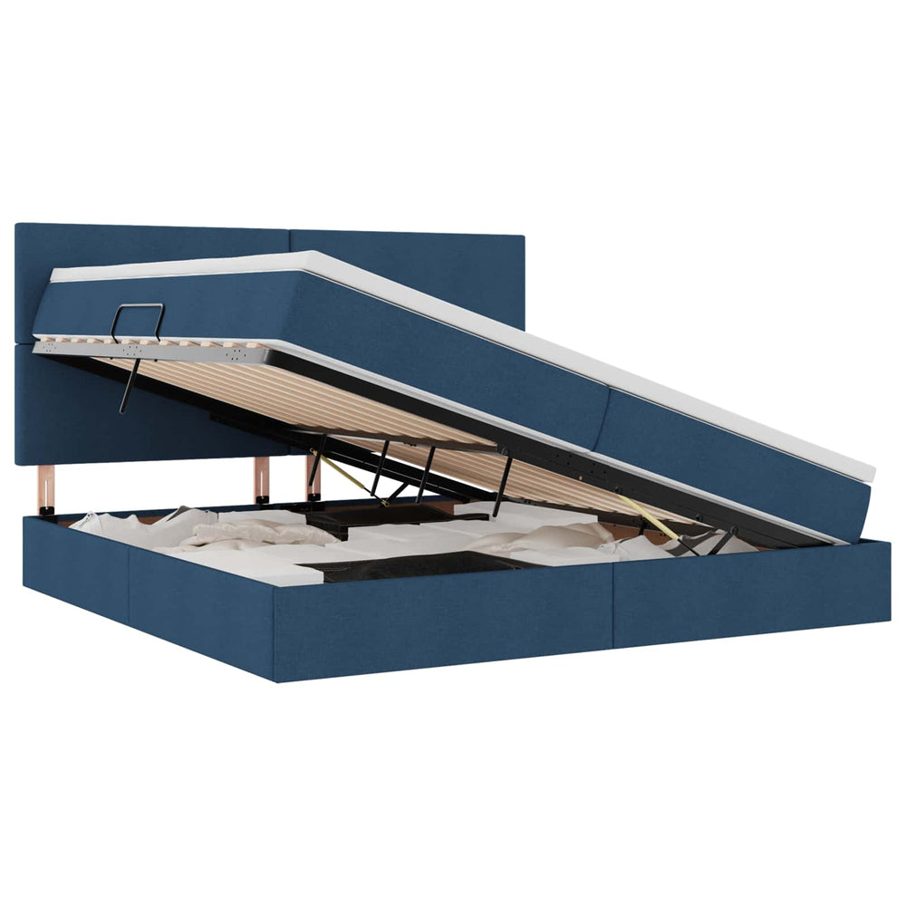 Bett mit Stauraum und LED 200x200 cm
