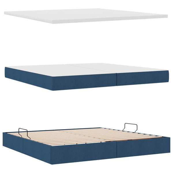 Bett mit Stauraum und LED 200x200 cm