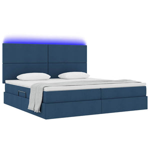 Bett mit Stauraum und LED 200x200 cm