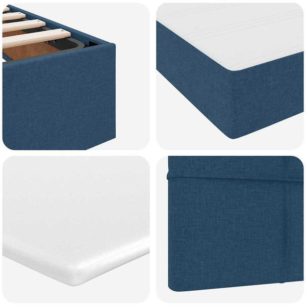 Bett mit Stauraum & LED Blau 120x190 cm