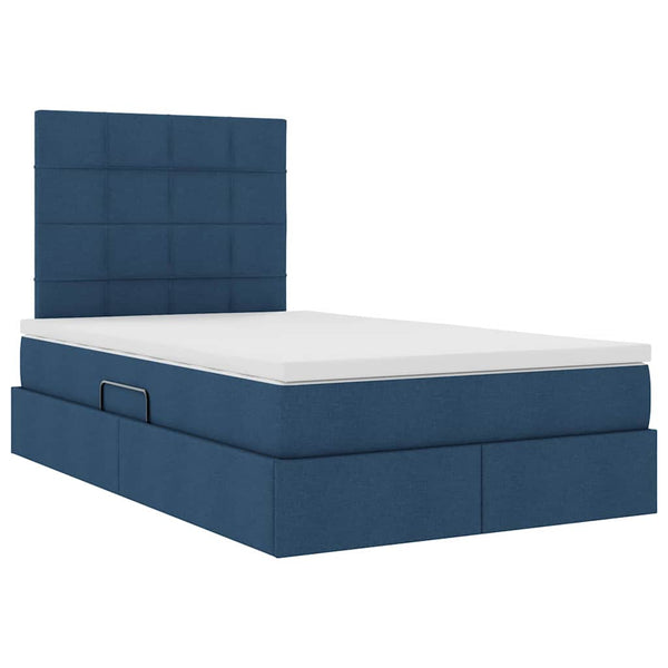 Bett mit Stauraum & LED Blau 120x190 cm