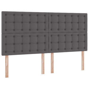 Bett mit Stauraum & LED Grau 180x200 cm