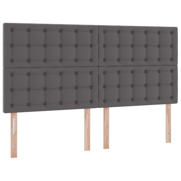 Bett mit Stauraum & LED Grau 180x200 cm