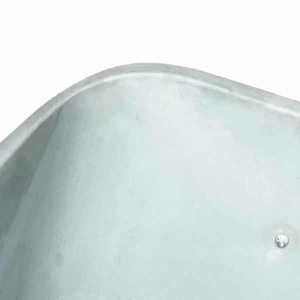 Stahl Schubkarre Silber Schwarz 137 cm