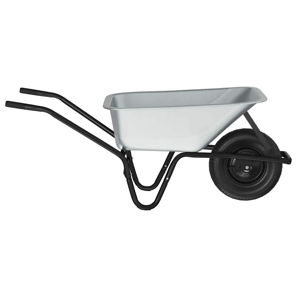 Schubkarre Stahl Silber Schwarz 141 cm