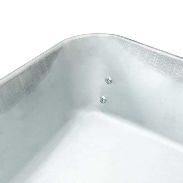 Stahl Schubkarre Silber Schwarz 124 cm