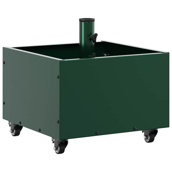 Grüner Sonnenschirmständer aus Stahl