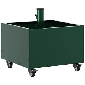 Grüner Sonnenschirmständer aus Stahl