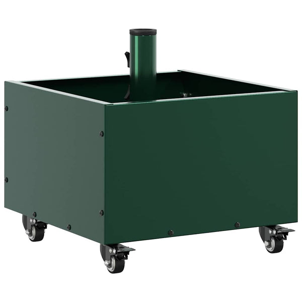 Grüner Sonnenschirmständer aus Stahl