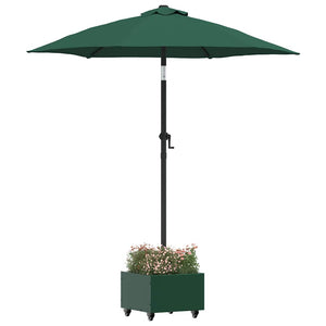 Grüner Sonnenschirmständer aus Stahl