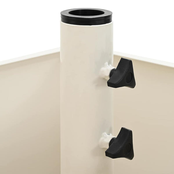 Weißer Sonnenschirmständer Stahl 45cm