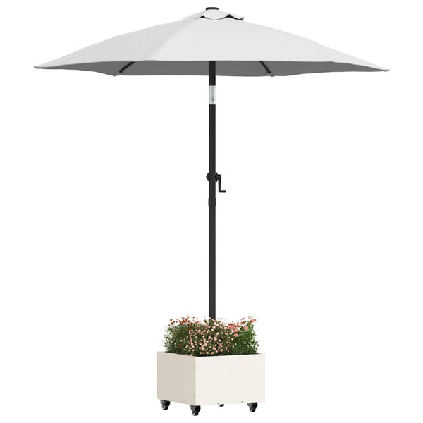 Weißer Sonnenschirmständer Stahl 45cm