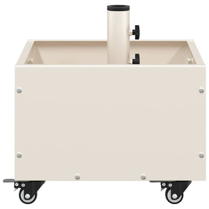 Weißer Sonnenschirmständer Stahl 45cm
