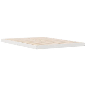 Bodenbettrahmen Weiß 160x220 cm Kiefernholz