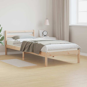 Bettrahmen Kiefer Massivholz Braun 85,5x215,5 cm