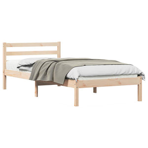 Bettrahmen Kiefer Massivholz Braun 85,5x215,5 cm