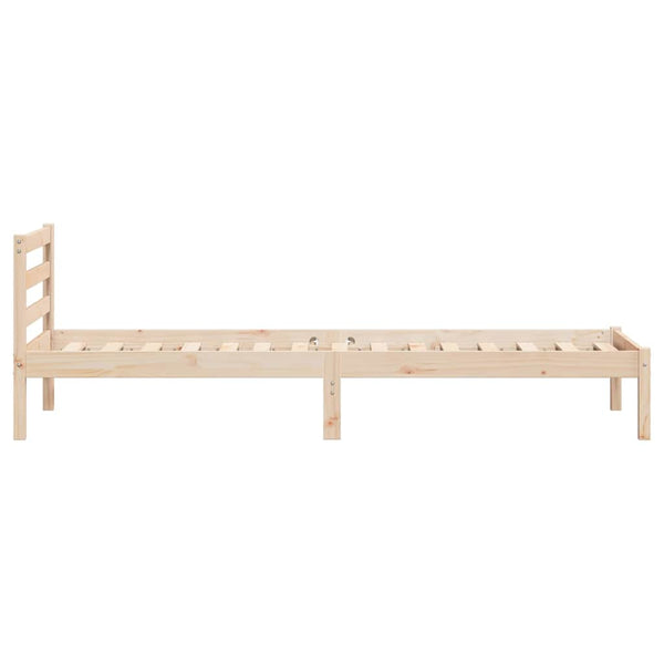 Bettrahmen Braun Kiefer Massivholz 90x200 cm