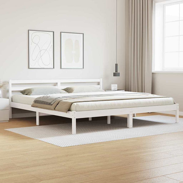 Weißes Kiefernholz Bettgestell 180x200 cm
