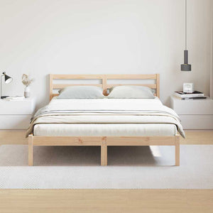 Bettrahmen Braun Kiefer Massivholz