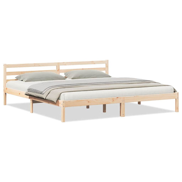 Bettrahmen Braun Kiefer Massivholz 225,5x205,5 cm