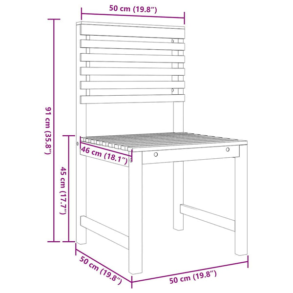 Gartenbank Set 4-teilig Akazie Massivholz Braun