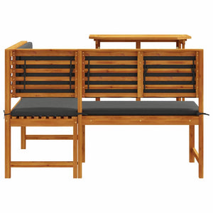 Gartenbank Set 2-teilig Akazie Massivholz Braun