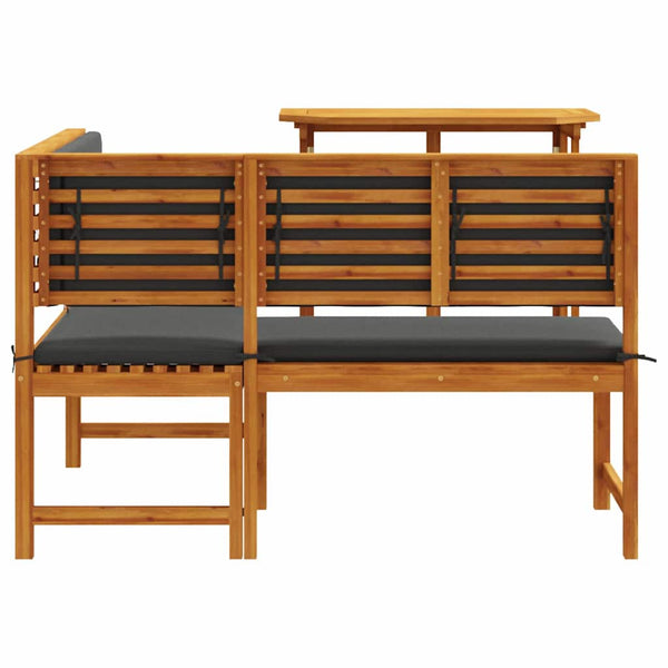 Gartenbank Set 2-teilig Akazie Massivholz Braun