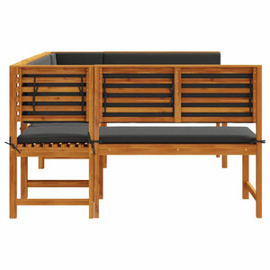 Gartenbank Set 5-teilig Akazie Braun