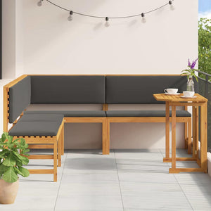 Gartenbank Set Akazie Massivholz 4-teilig